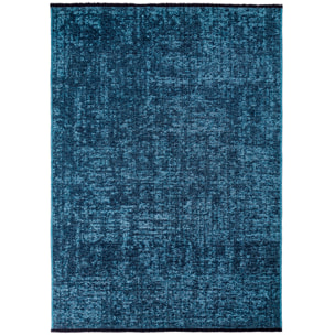 MIRA - Tapis de salon bleu au design abstrait