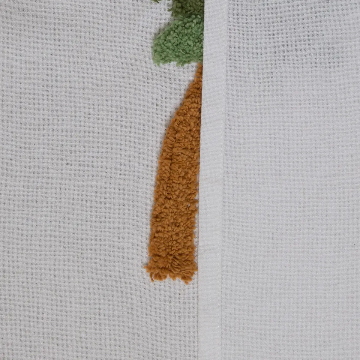 Rideau Tufy 260x140cm Blanc Imprimé Palmiers