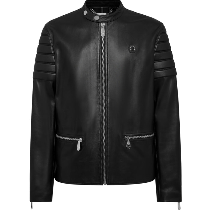 PHILIPP PLEIN Chaqueta Moto de cuero