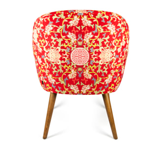 Poltrona Excelsa La Via Della Seta poliestere e legno 70x65x83 cm multicolor