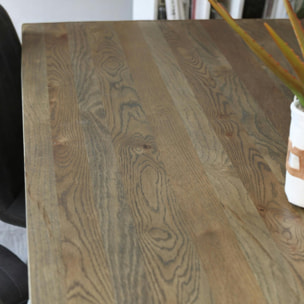 Table pied central en chêne 200 cm HUDSON
