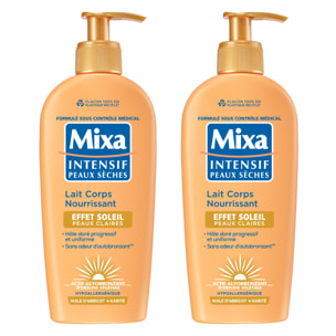 Mixa Lait Corps Effet Soleil Peaux Claires 250ml Lot 2