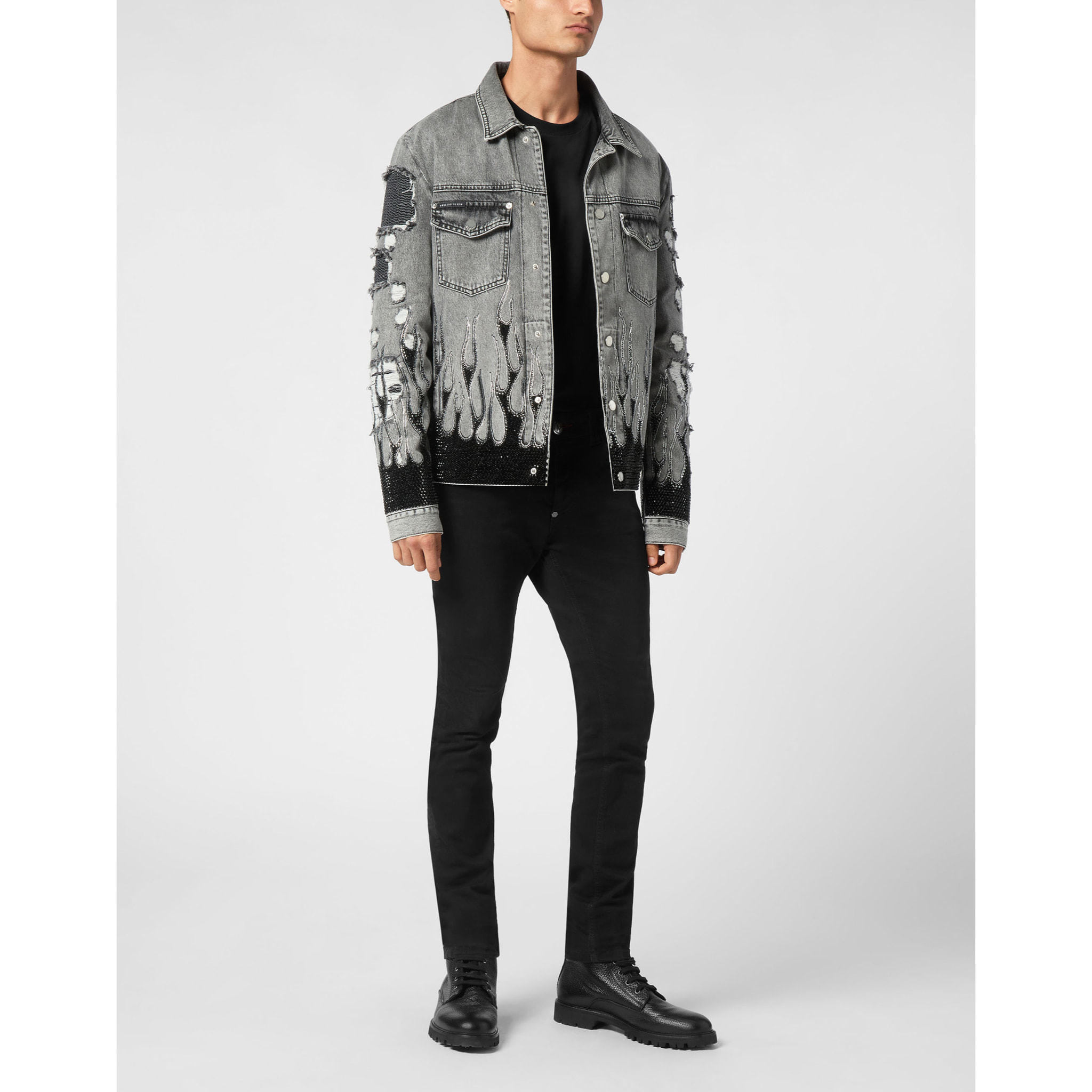 PHILIPP PLEIN Denim Jacket FLAME