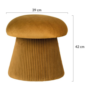 Bobly - pouf - en velours - Ocre
