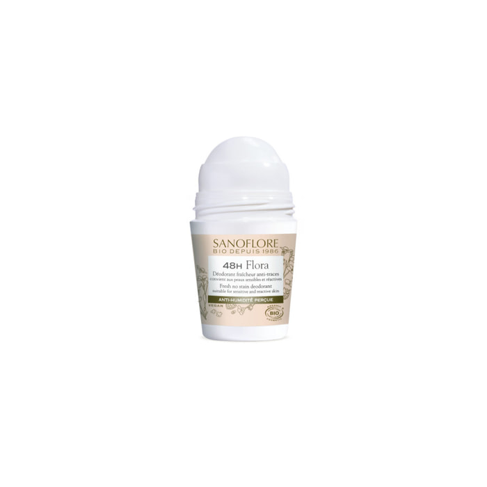 48H Flora - Déodorant Roll-On Bio 50 ml