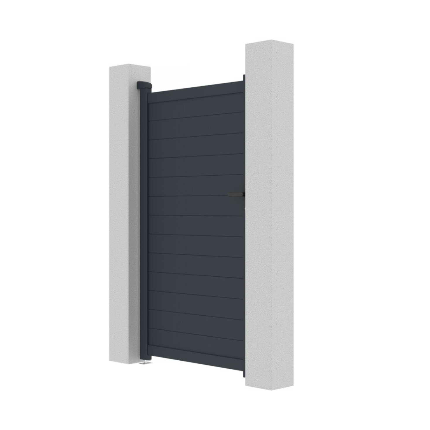 Portillon aluminium "Marc" - 101.2 x 180.9 cm - Gris