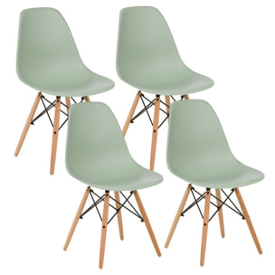 Sedie sala da pranzo Ester: set da 4 sedie verdi