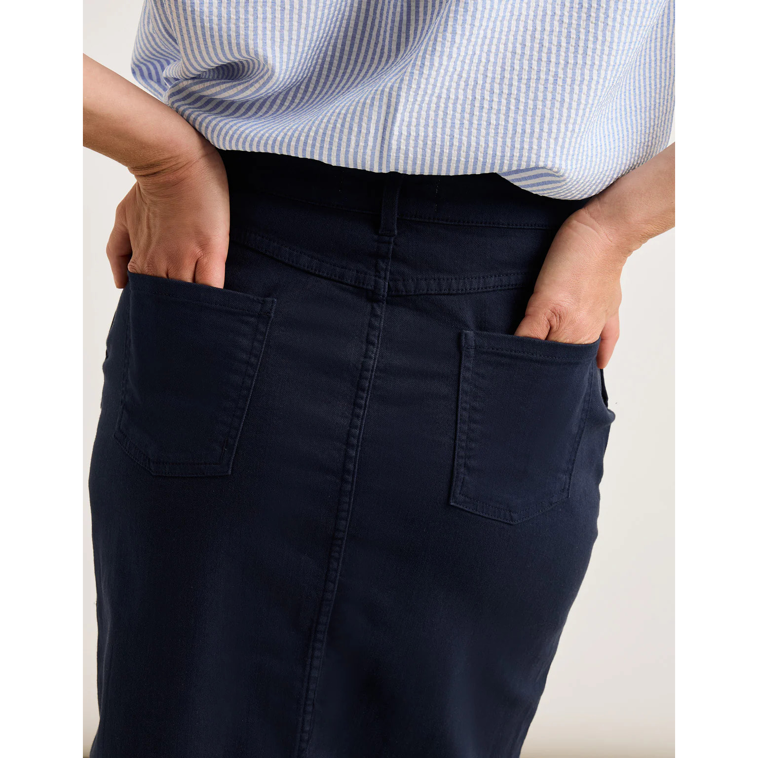 Falda Midi Azul Marino - Dresling