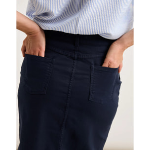 Falda Midi Azul Marino - Dresling