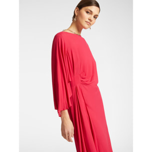 Elena Mirò - Abito elegante con drappeggi - Rosso