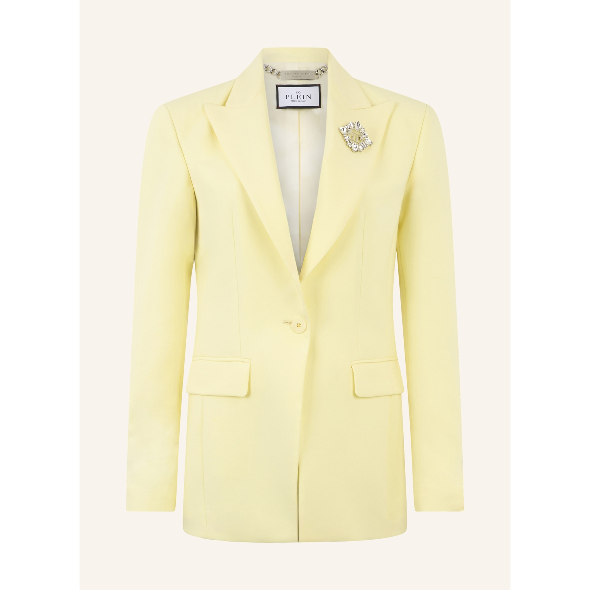 PHILIPP PLEIN Wool Fitted Single-Breasted Blazer