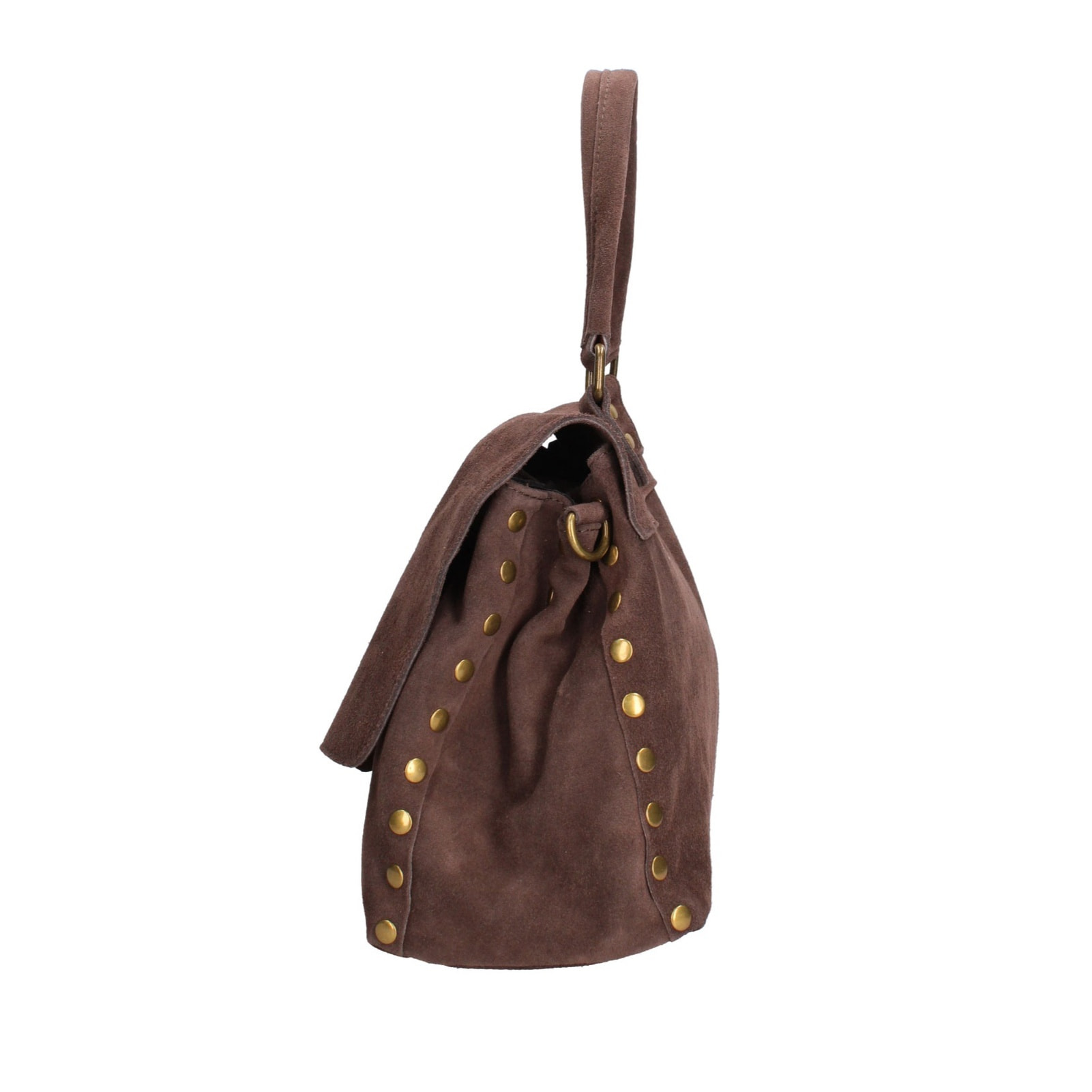 Borsa a mano da donna Made in Italy - Modello Zelia Elite - Pelle scamosciata - 37.0 x 22.0 x 15.0 cm