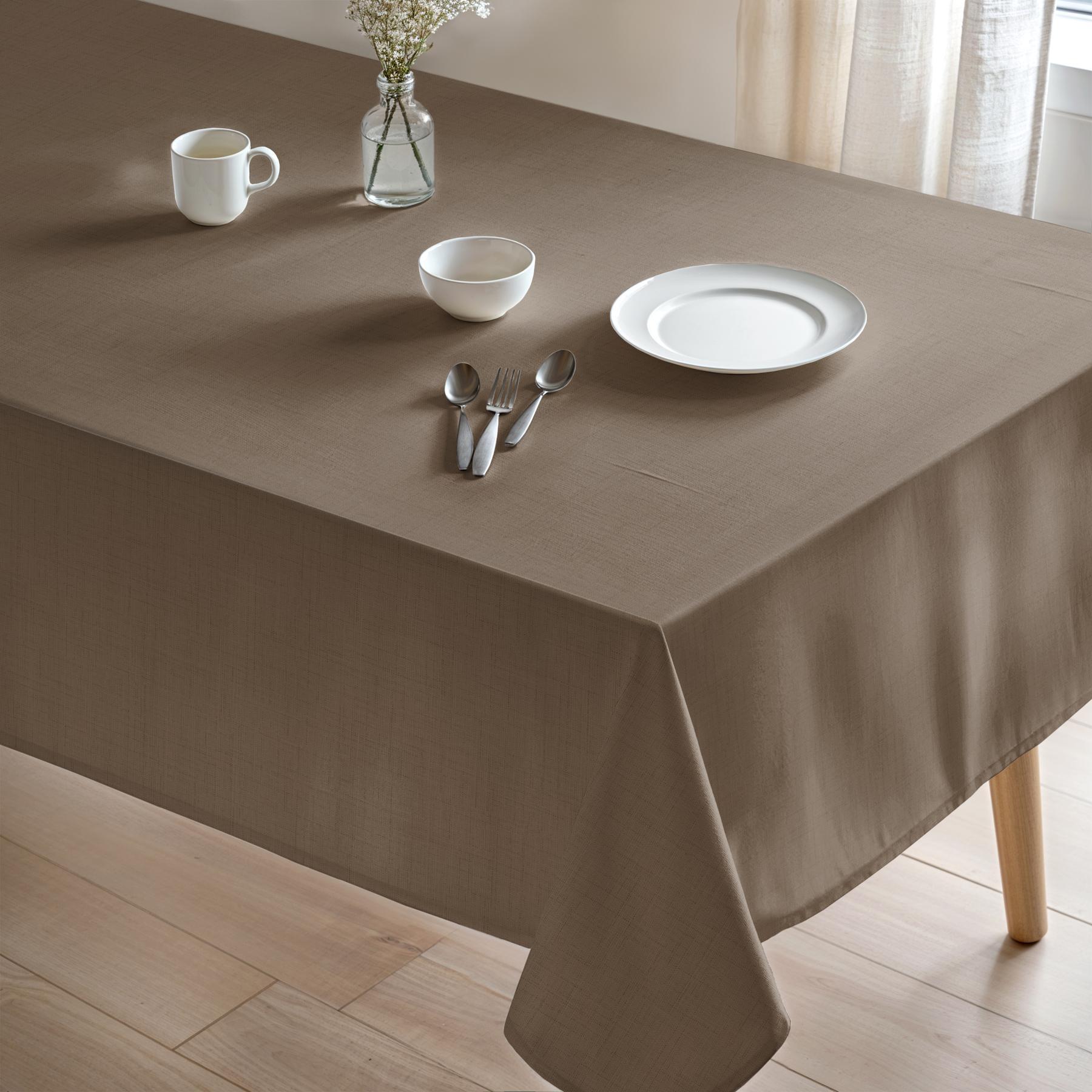 Nappe unie anti-tâches ZEN MOKA