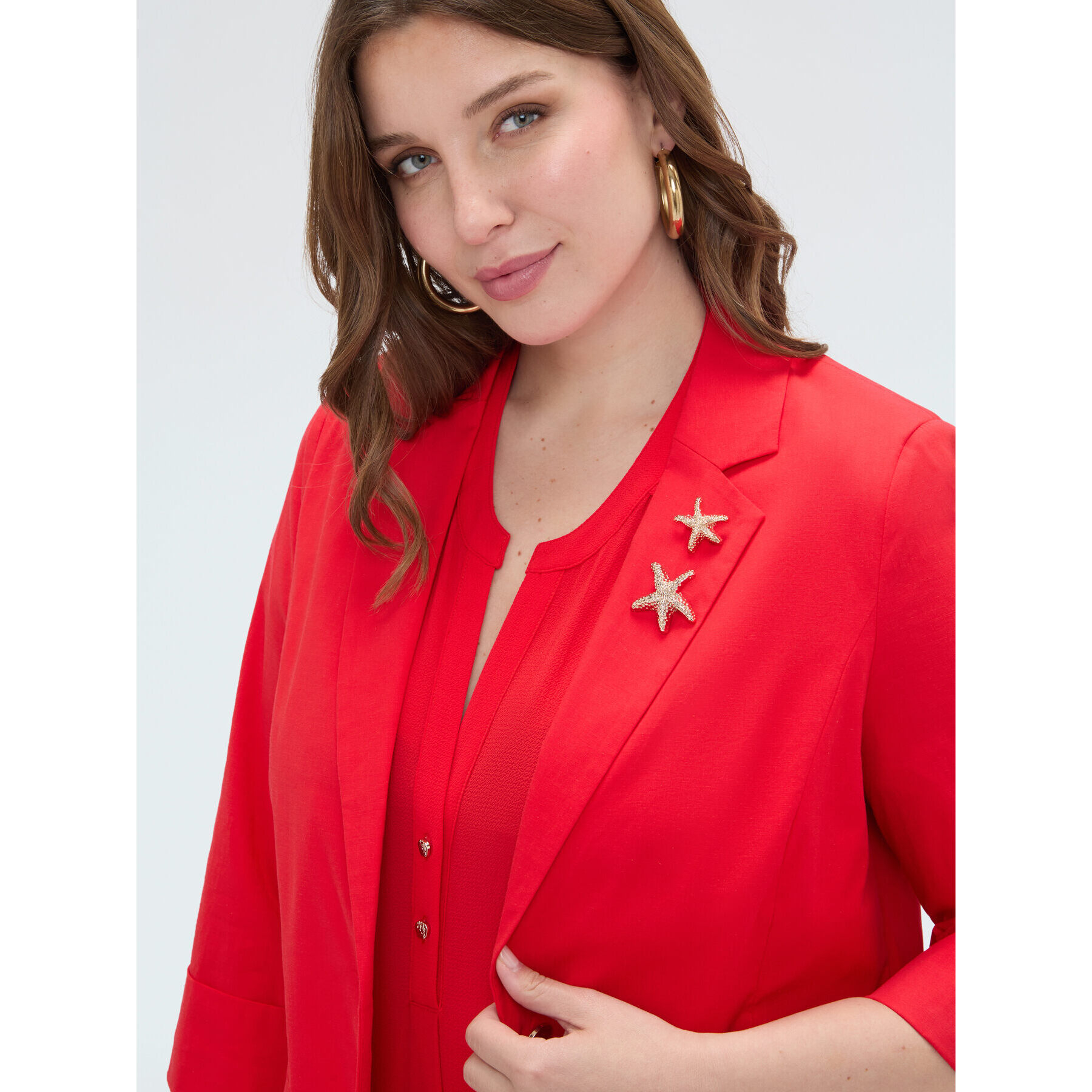 Fiorella Rubino - Blazer con spille - Rosso