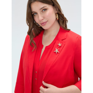 Fiorella Rubino - Blazer con spille - Rosso