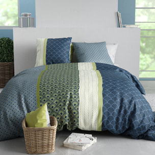 Parure housse de couette imprimée + 2 taies - polo
