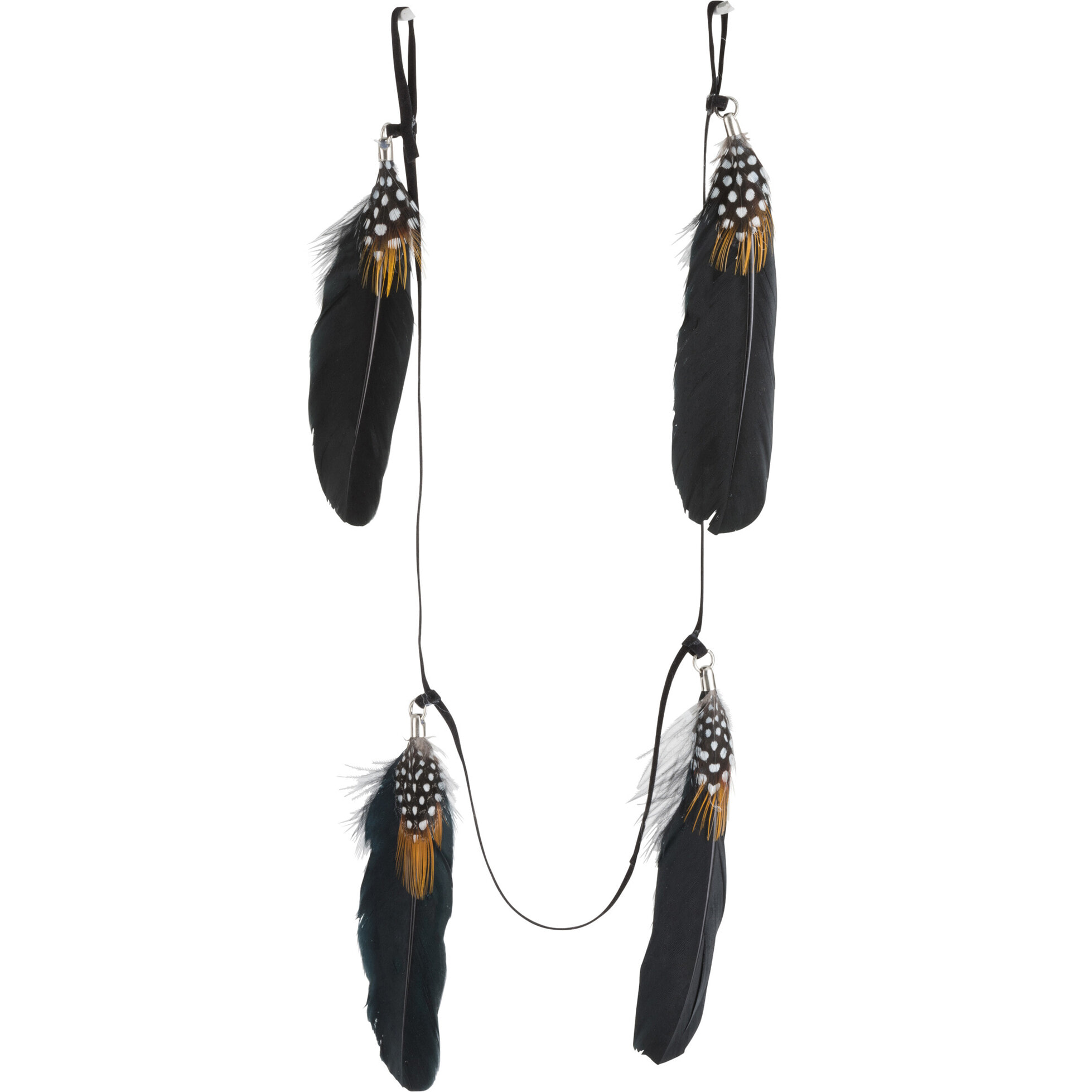 J-Line guirlande - plumes - marron/noir