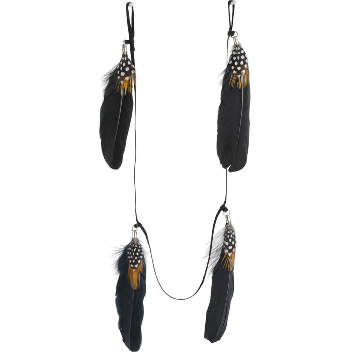 J-Line Guirlande Plumes Marron/Noir