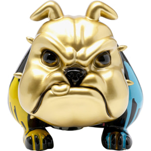 Tirelire chien féroce doré coulées de peinture 26cm Kare Design