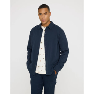 Camisa Manga Larga Azul Marino - Atti