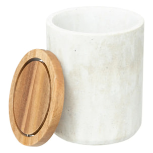 Poubelle de table "Côme" effet travertin