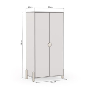 Armario juvenil Misty Dawn Beige - Oak Soft