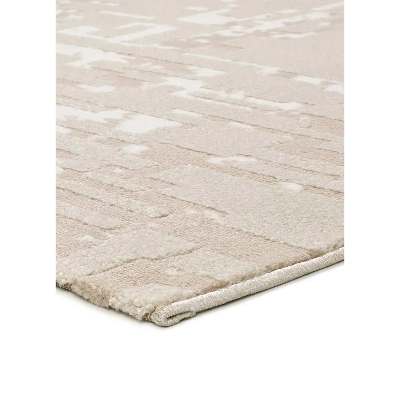 BARESA Alfombra abstracta con relieve en tonos beige, varias medidas disponibles