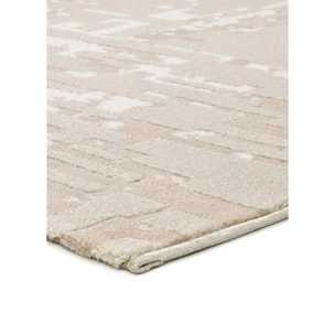 BARESA Alfombra abstracta con relieve en tonos beige, varias medidas disponibles