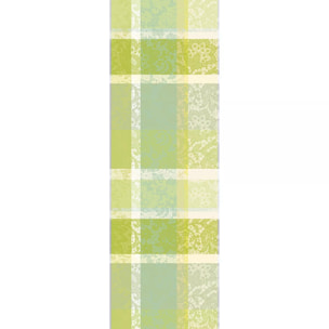 Chemin de table pur coton motif jacquard vert Mille dentelles prairie