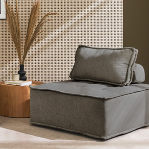 Chauffeuse pour canapé modulable tissu capitonné DAO