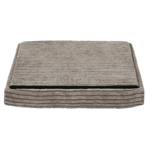 Coffre Pouf Pliable Cotele Scott Taupe