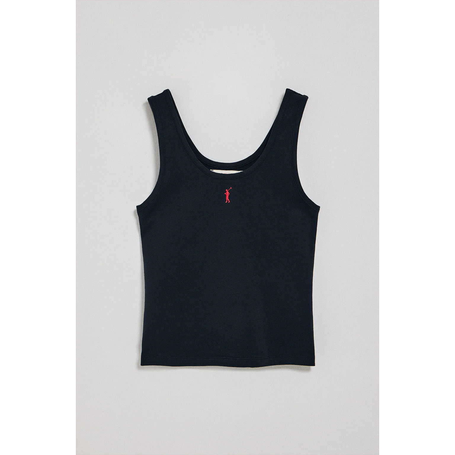 Camiseta azul marino de tirantes con bordado Rigby Go