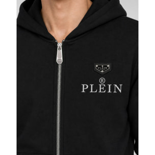 PHILIPP PLEIN Felpa con zip e cappuccio