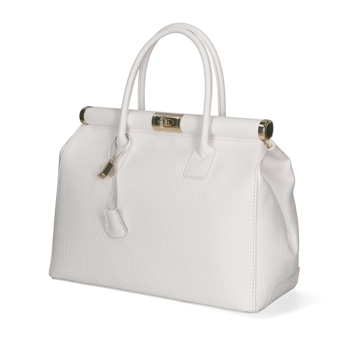 Borsa a mano da donna - Modello Aleria - Vera pelle - 35.0 x 26.0 x 16.0 cm