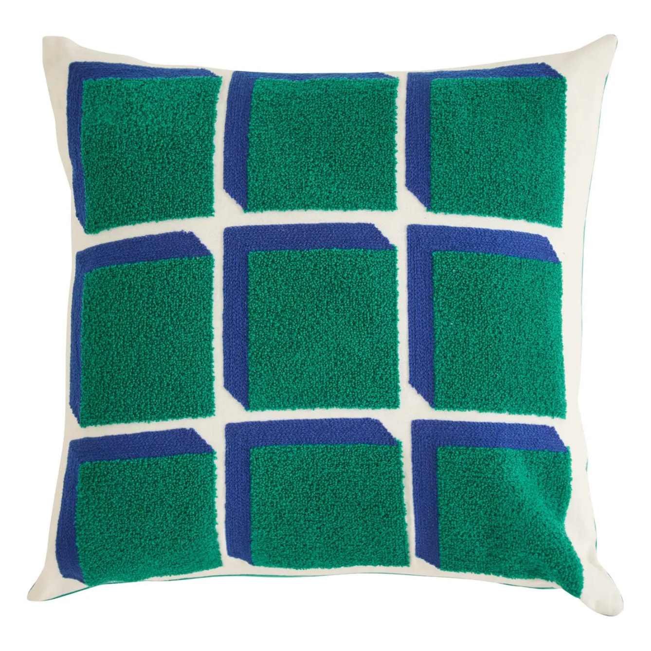 Coussin Flow vert hollywood D45x45cm