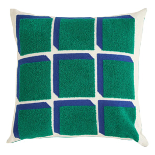Coussin Flow vert hollywood D45x45cm