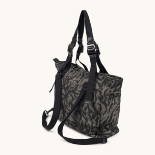 Bolso Shopper Convertible en Mochila Tiger ZONE SHOPPER BACKPACK C/PRINT TIGER KHAKI