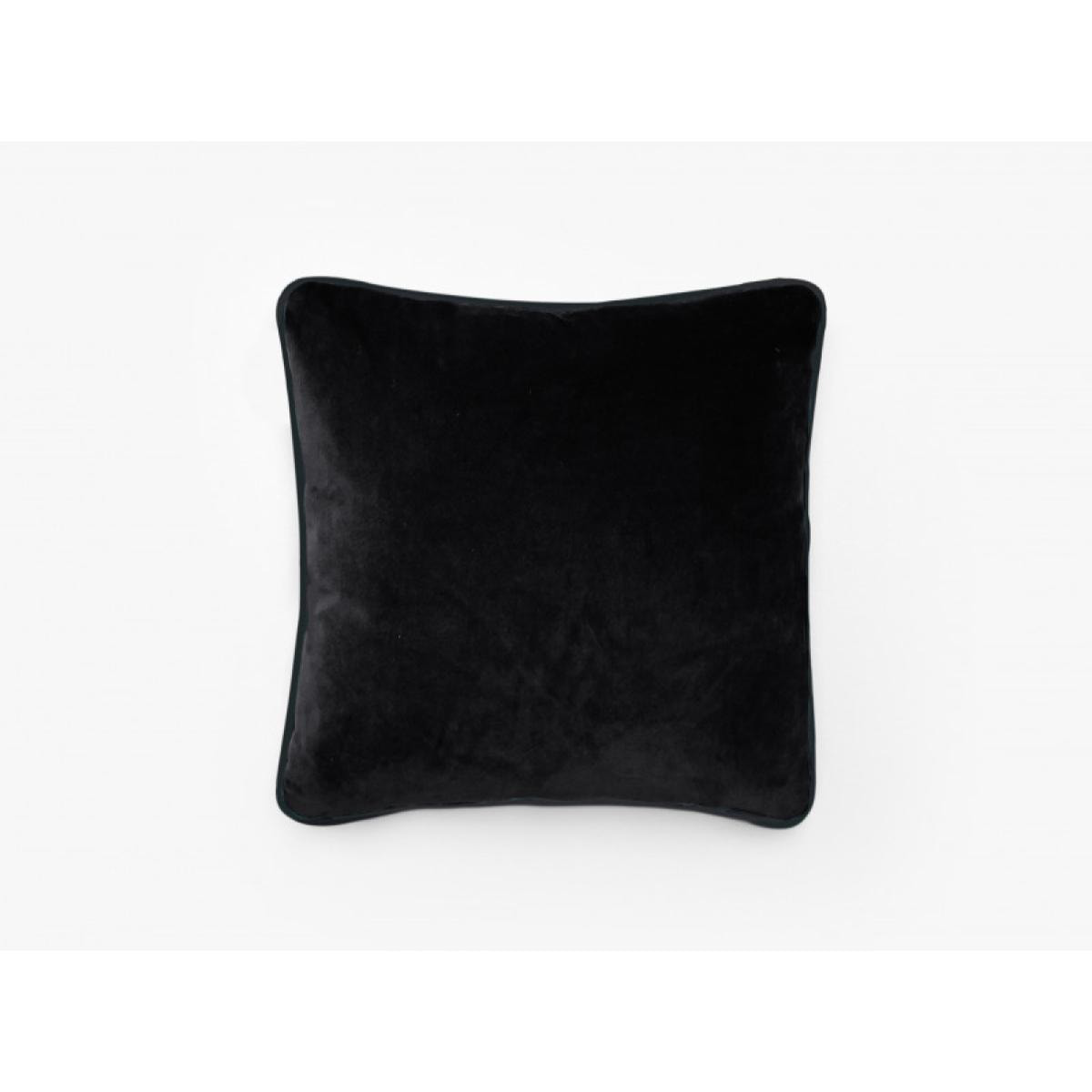 Coussin velours de coton garni ''Isilde'' 45 x 45 cm Vent du sud - Couleur: Ebene - Taille de coussin: Coussin garni 45 x 45 cm