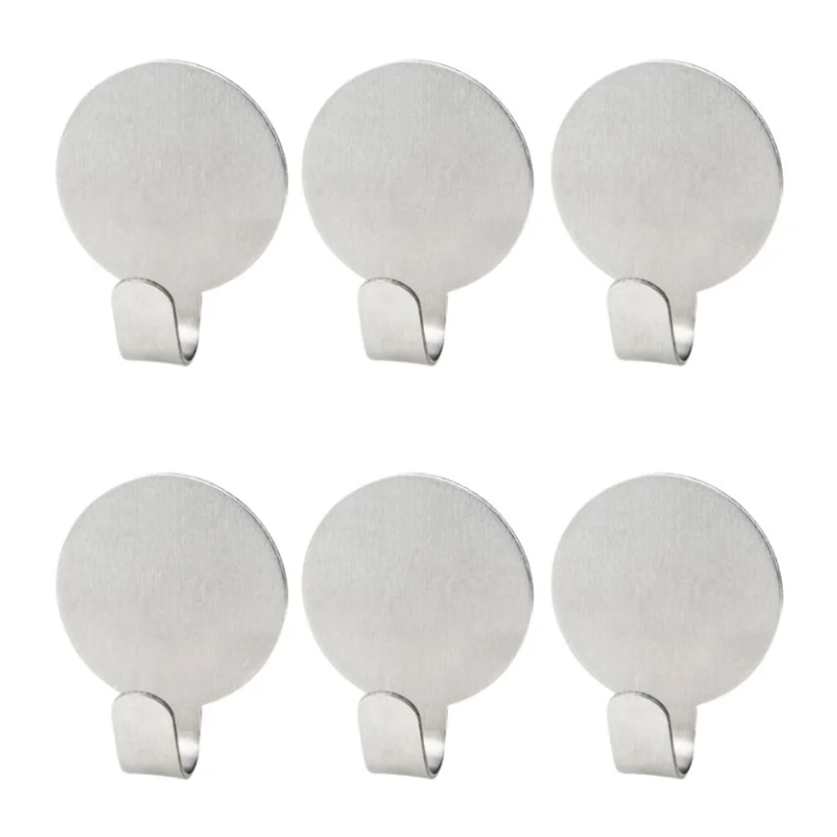 Lot de 6 crochets adhésifs muraux Fackelmann Tecno