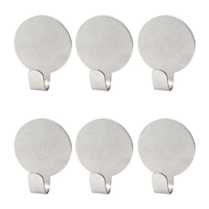 Lot de 6 crochets adhésifs muraux Fackelmann Tecno