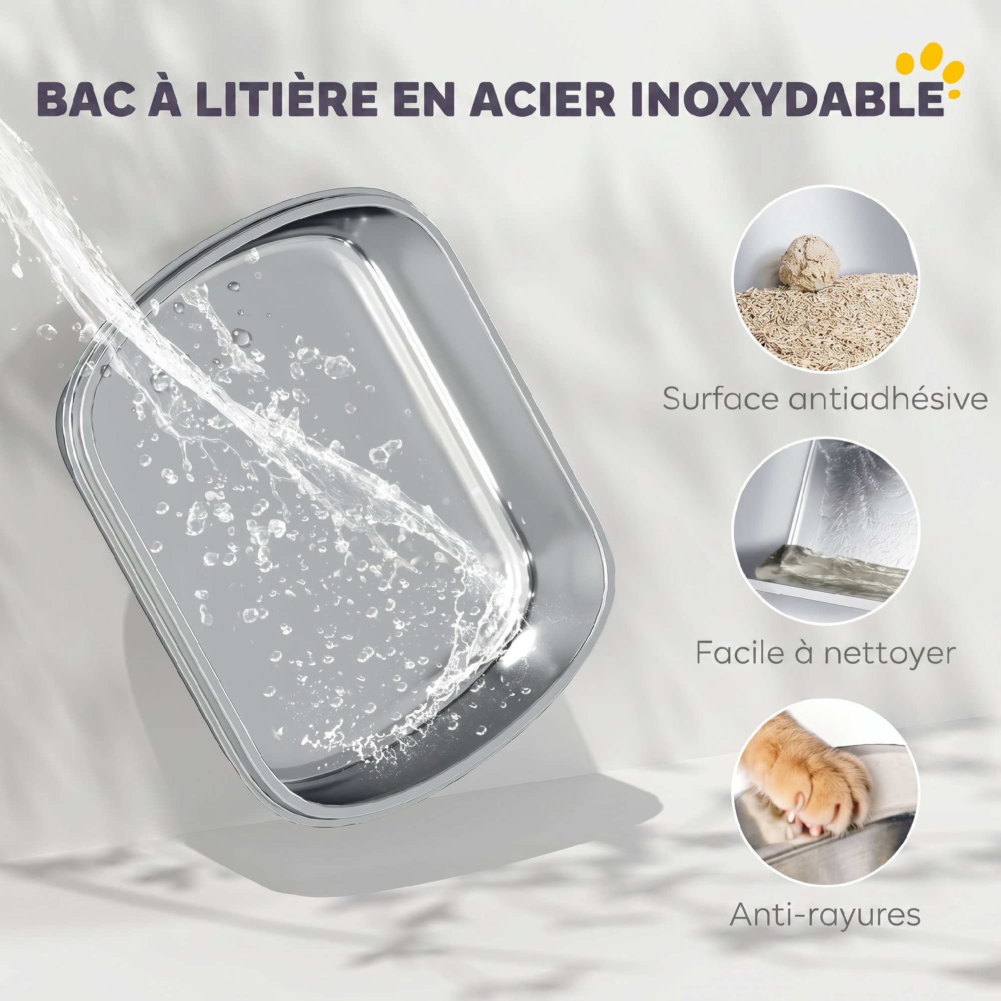 Maison de toilette fermée bac acier inox filtre désodorisant pelle