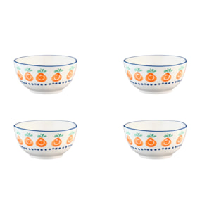 Bol NAPOLI Ø12cm - 4 pièces - Agrume