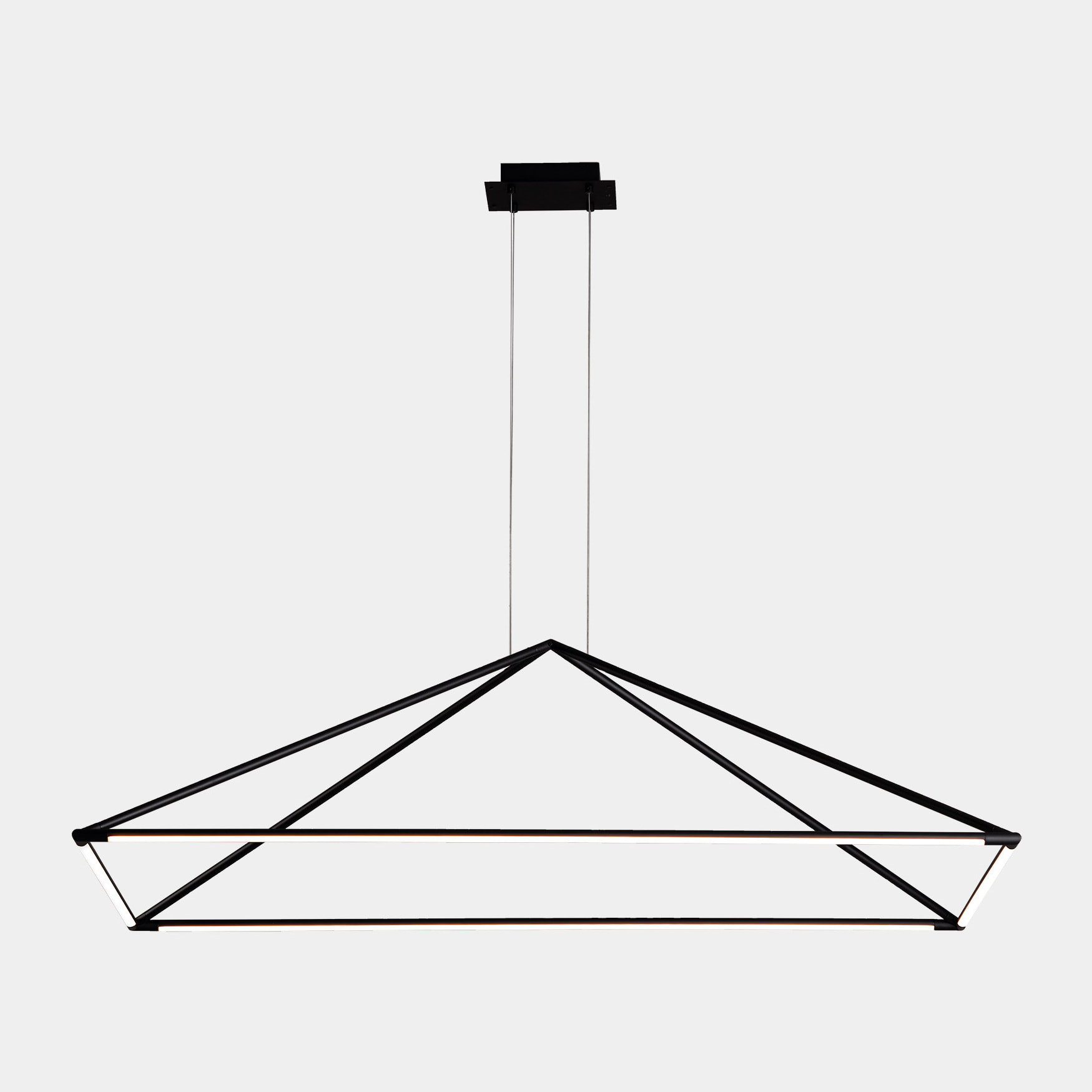 LEDS C4 Lámpara Colgante Tubs 1200MM LED 53.5W Blanco Cálido 3000K Negro para Interior,