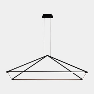 LEDS C4 Lámpara Colgante Tubs 1200MM LED 53.5W Blanco Cálido 3000K Negro para Interior,