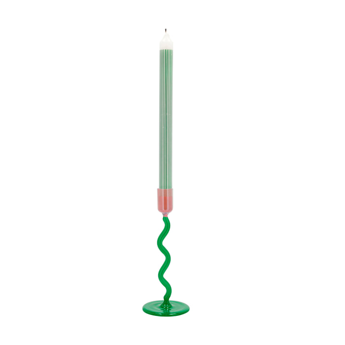 Bougeoir en verre Vivid