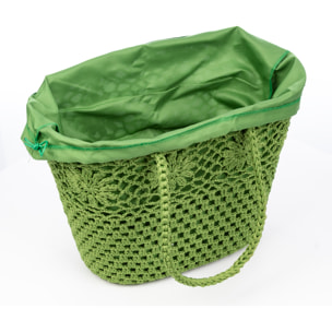 Zerba borsa a spalla donna. Realizzata in cotone.