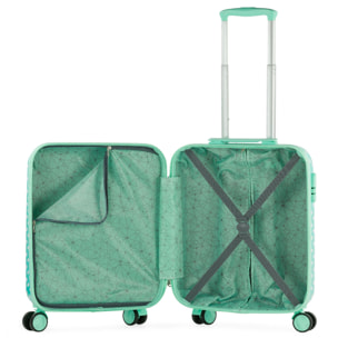 Juego De Maletas De Viaje Juvenil Infantil Niña Niño 4 Ruedas Set Trolley 3 Pzs.(Cabina Pequeña (Equipaje Avión), Mediana Y Neceser De Viaje 702400B