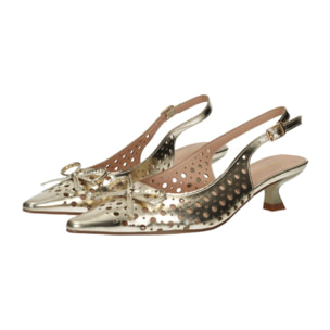 Décolleté sling back Donna Tata Italia Dorato