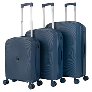 Juego De Maletas Rígidas Pp Itaca Ardeche Azul