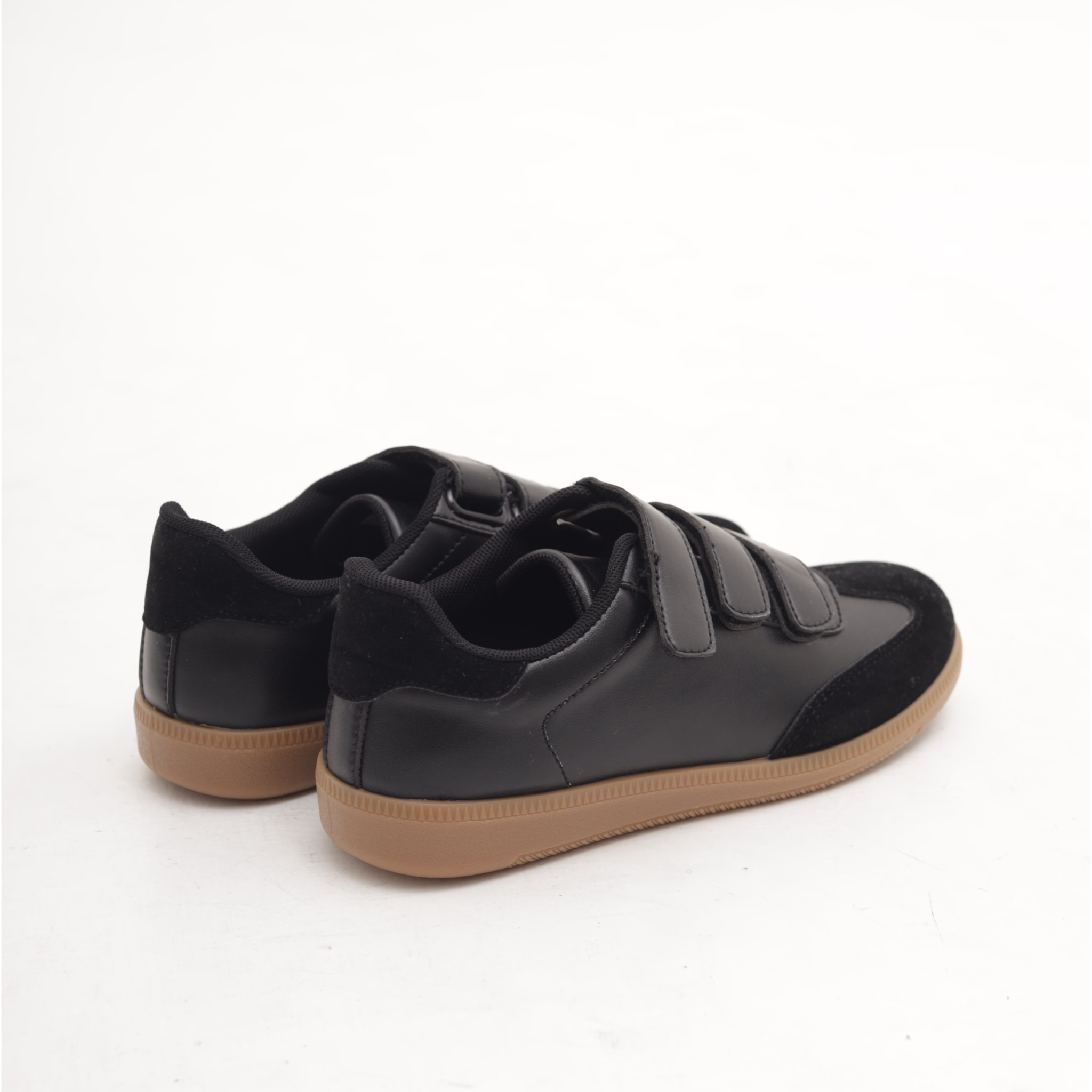SNEAKERS FLAT STRAPPO NERO